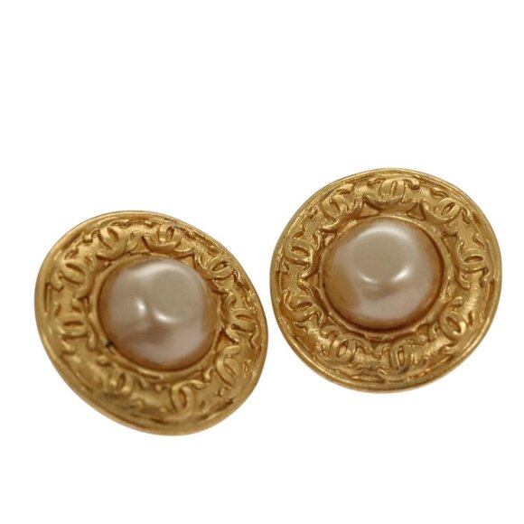 CHANEL Earring metal Gold CC Auth - Picture 2 of 12